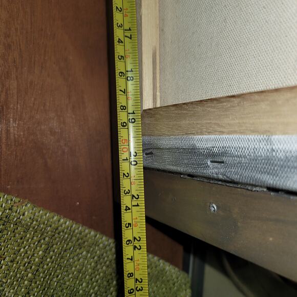 MCM Mid Century Modern Abrstract Geometric Painting acrylic Canvas 20"x20" - Picture 6 of 7